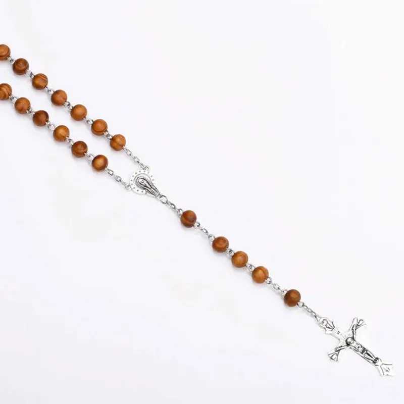 8mm Wood Rosary - Image 2