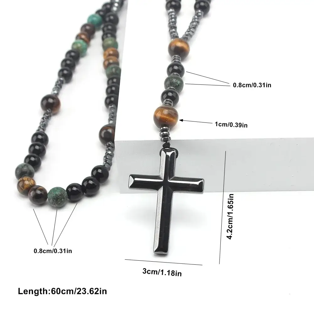 African Natural Stone Rosary - Image 2