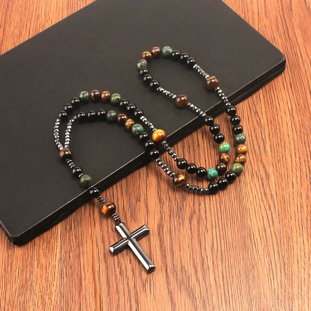 African Natural Stone Rosary - Image 3