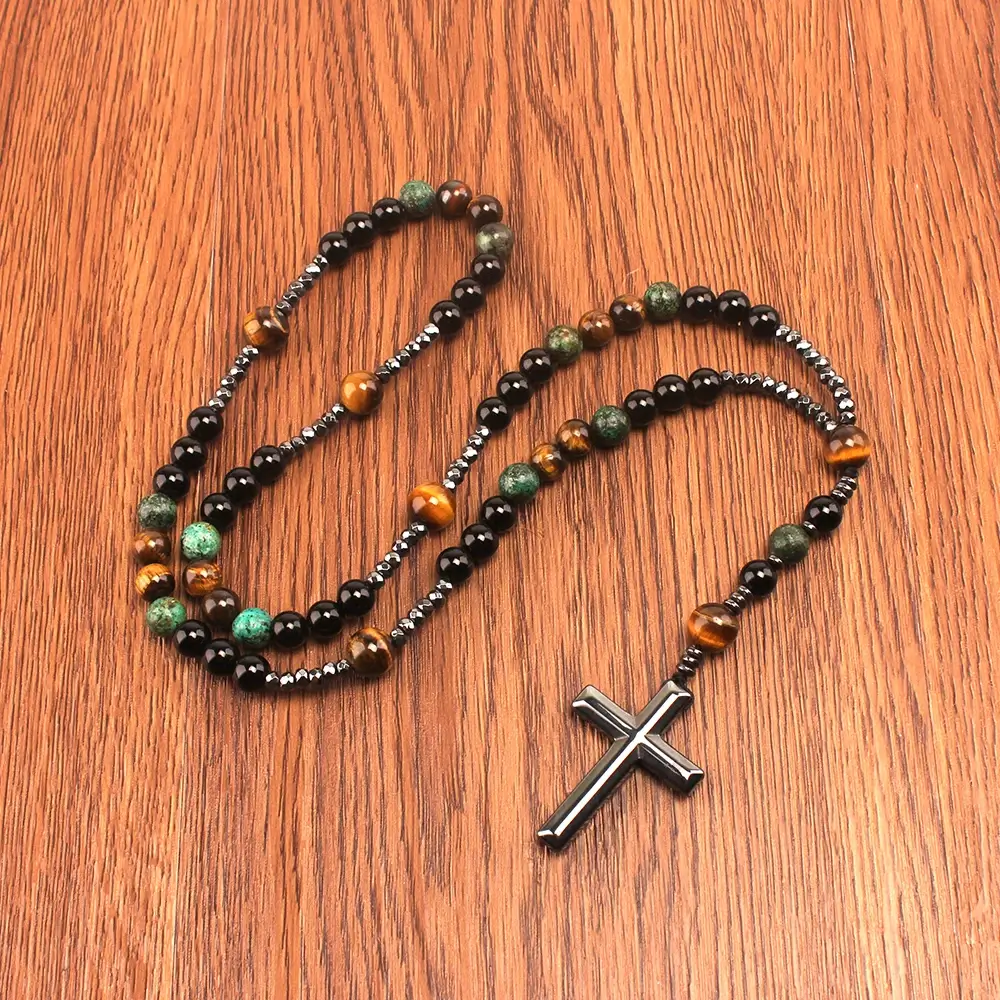 African Natural Stone Rosary - Image 6