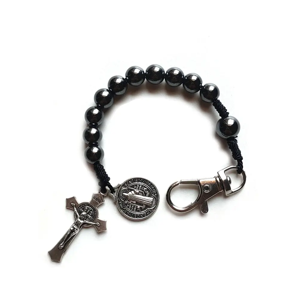 Black Hematite Pocket Rosary