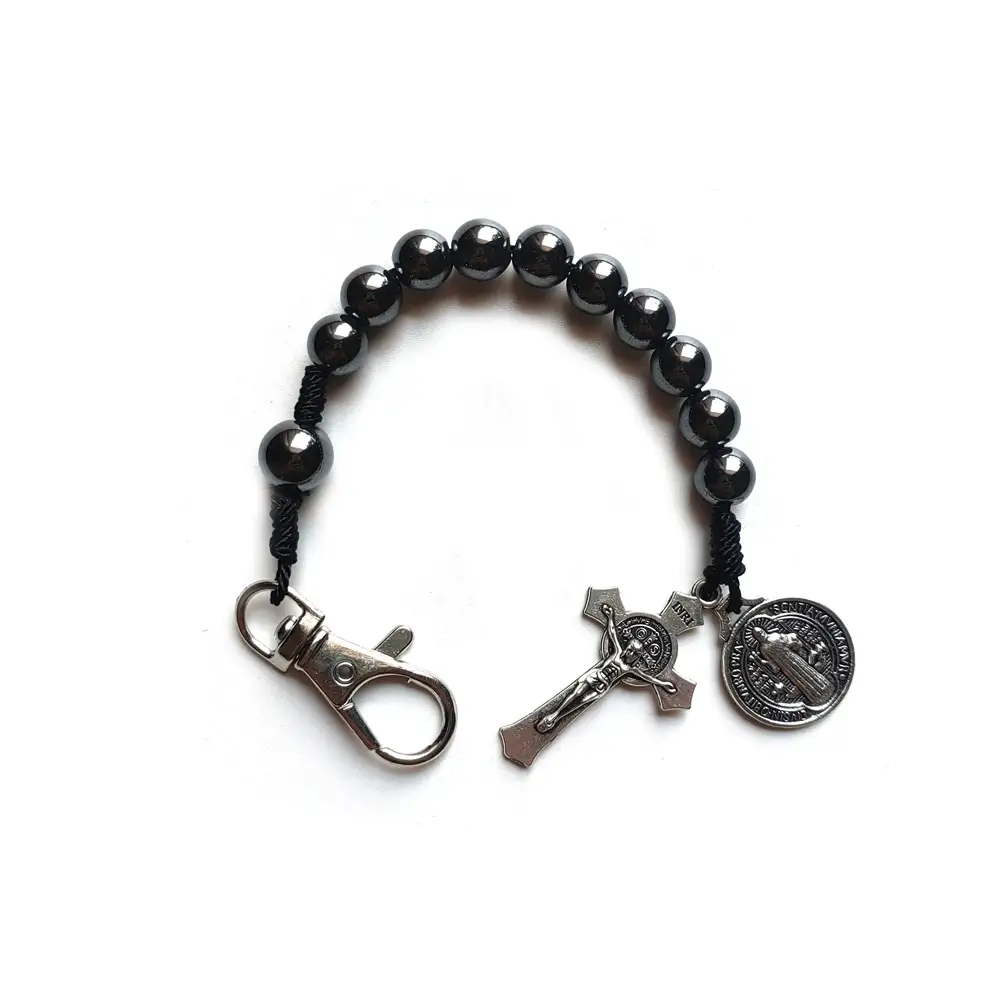Black Hematite Pocket Rosary - Image 2