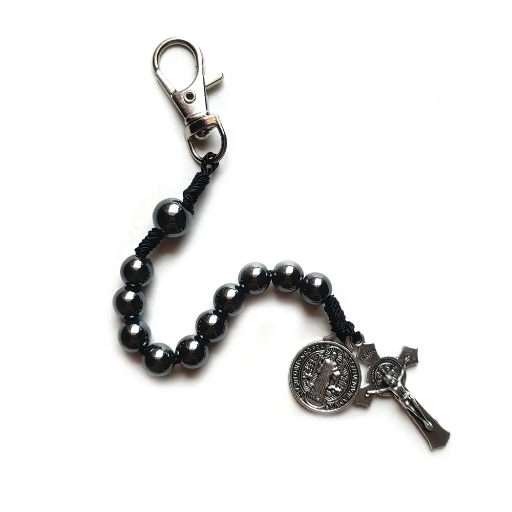 Black Hematite Pocket Rosary - Image 3