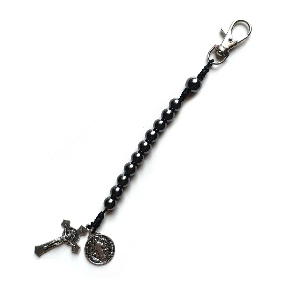 Black Hematite Pocket Rosary - Image 5