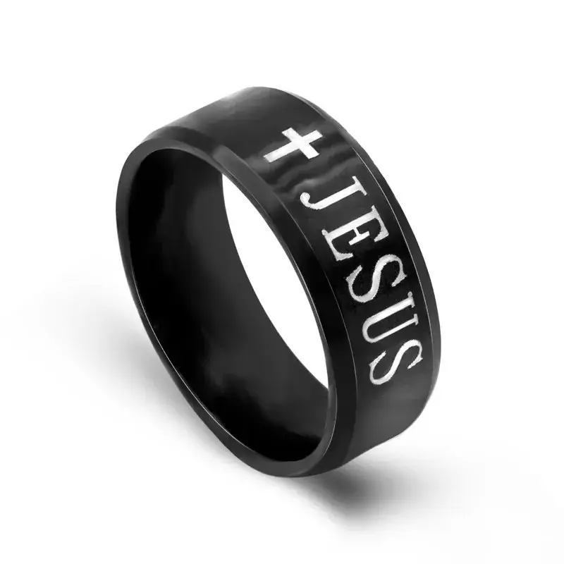 Black Titanium Prayer Ring