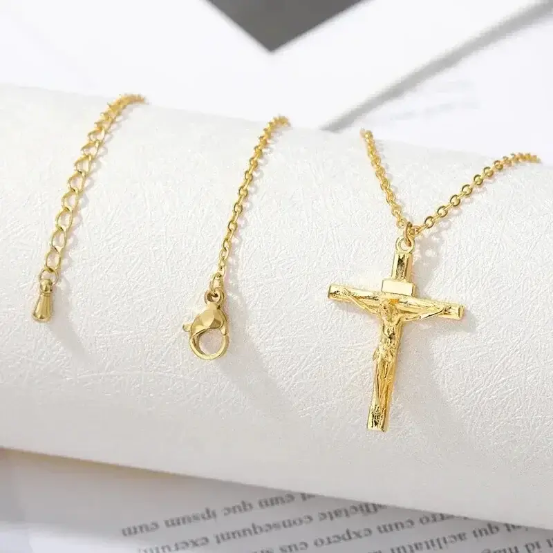 Classic Crucifix Pendant Necklace - Image 3