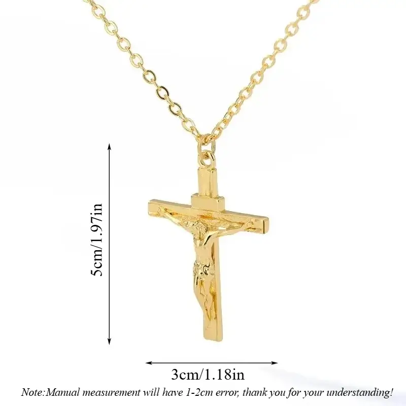 Classic Crucifix Pendant Necklace - Image 4