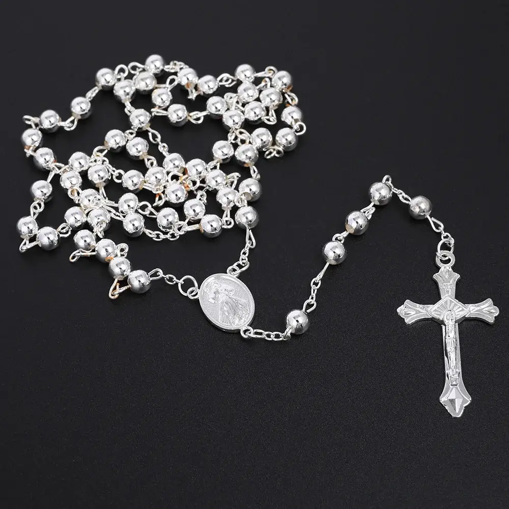 Gold/Silver Crucifix Rosary - Image 4
