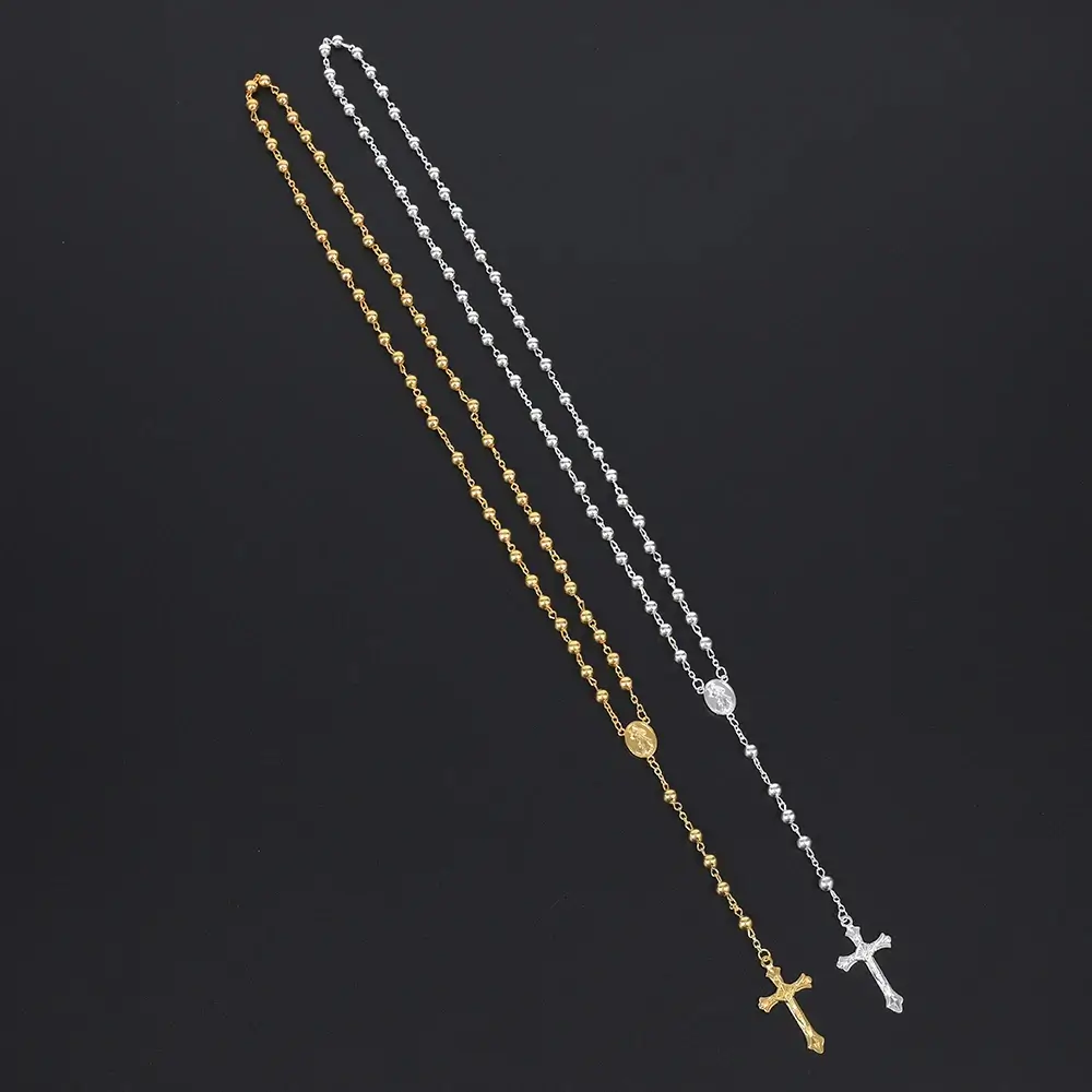 Gold/Silver Crucifix Rosary - Image 9