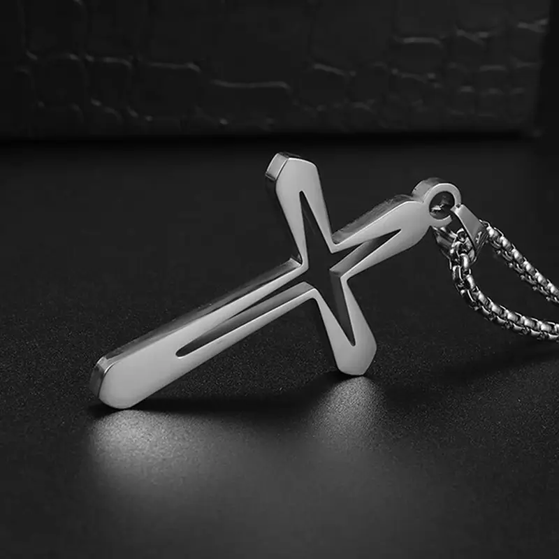 Hollow Cross Pendant Necklace
