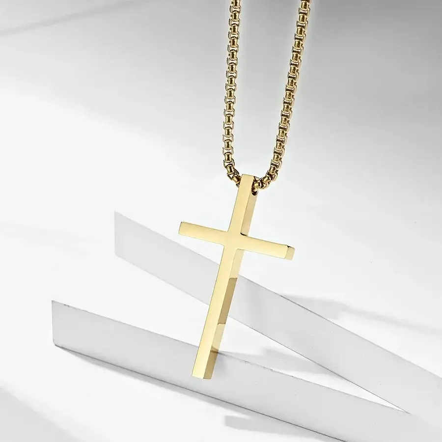 Minimalist Cross Pendant Chain - Image 2