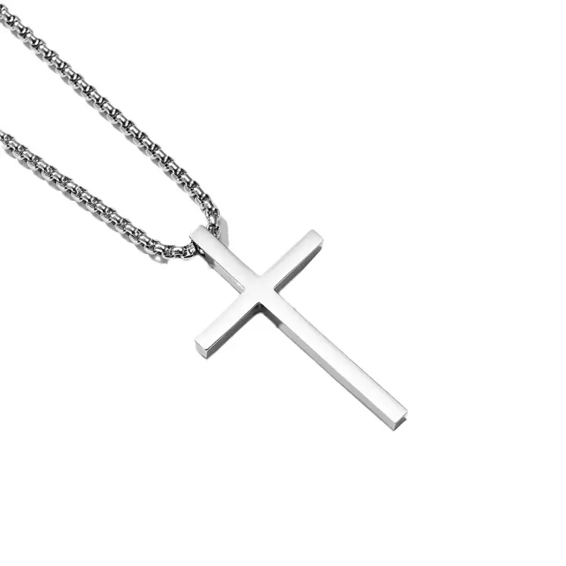 Minimalist Cross Pendant Chain - Image 3
