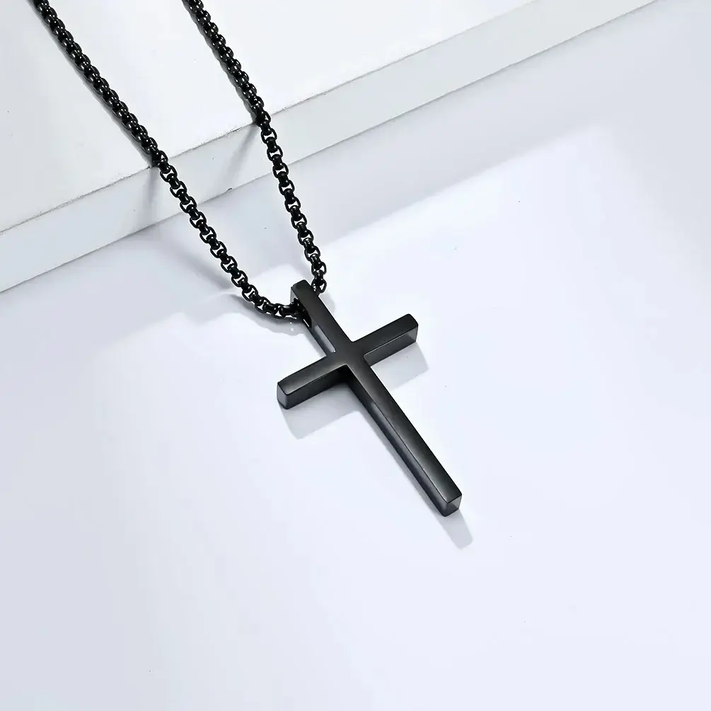 Minimalist Cross Pendant Chain - Image 4