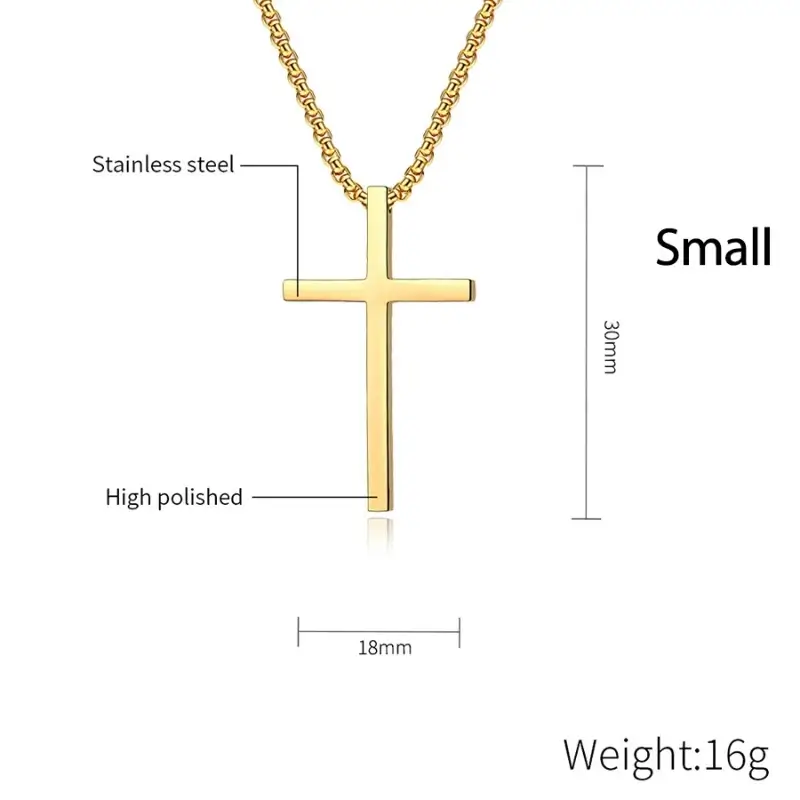 Minimalist Cross Pendant Chain - Image 7