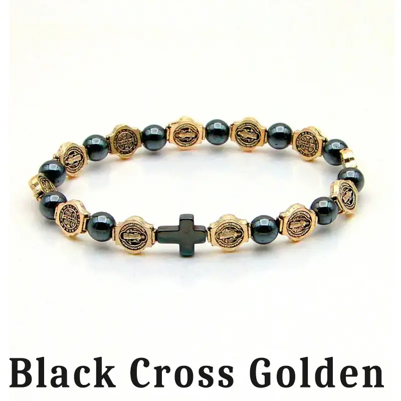 St Benedict Hematite Bracelet - Image 4