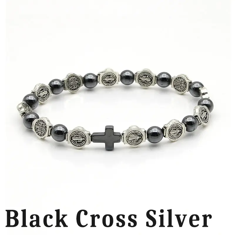 St Benedict Hematite Bracelet - Image 5