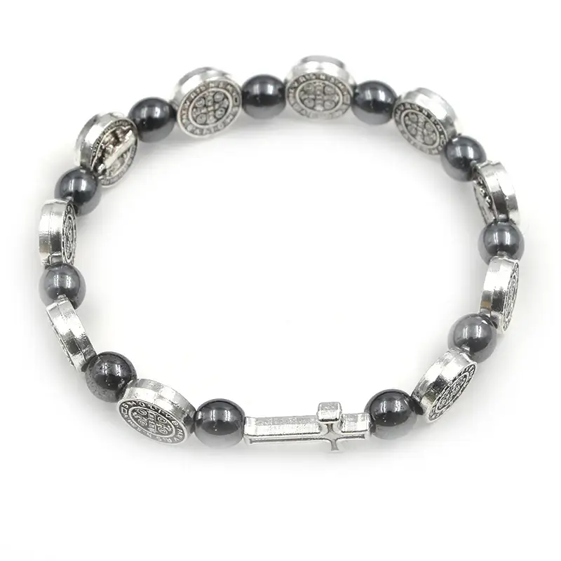 St Benedict Hematite Bracelet - Image 6