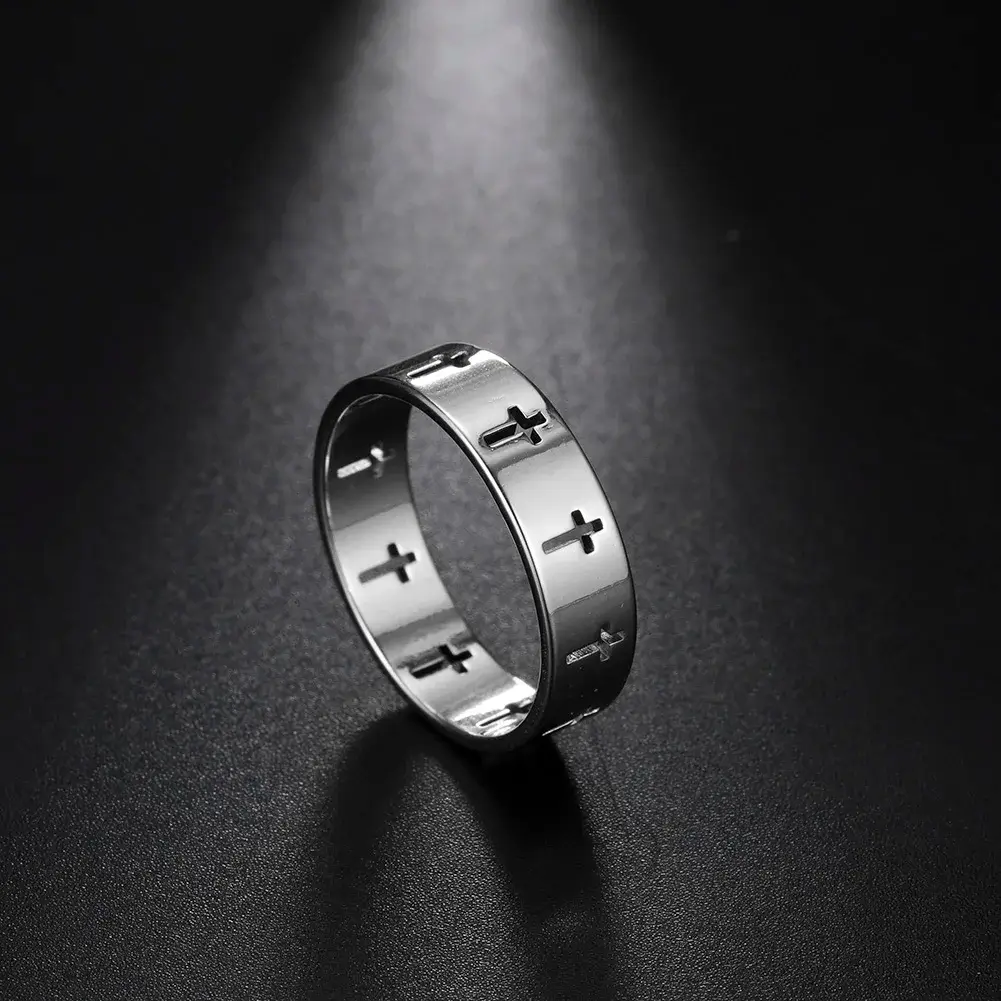 Steel Cutout Cross Ring