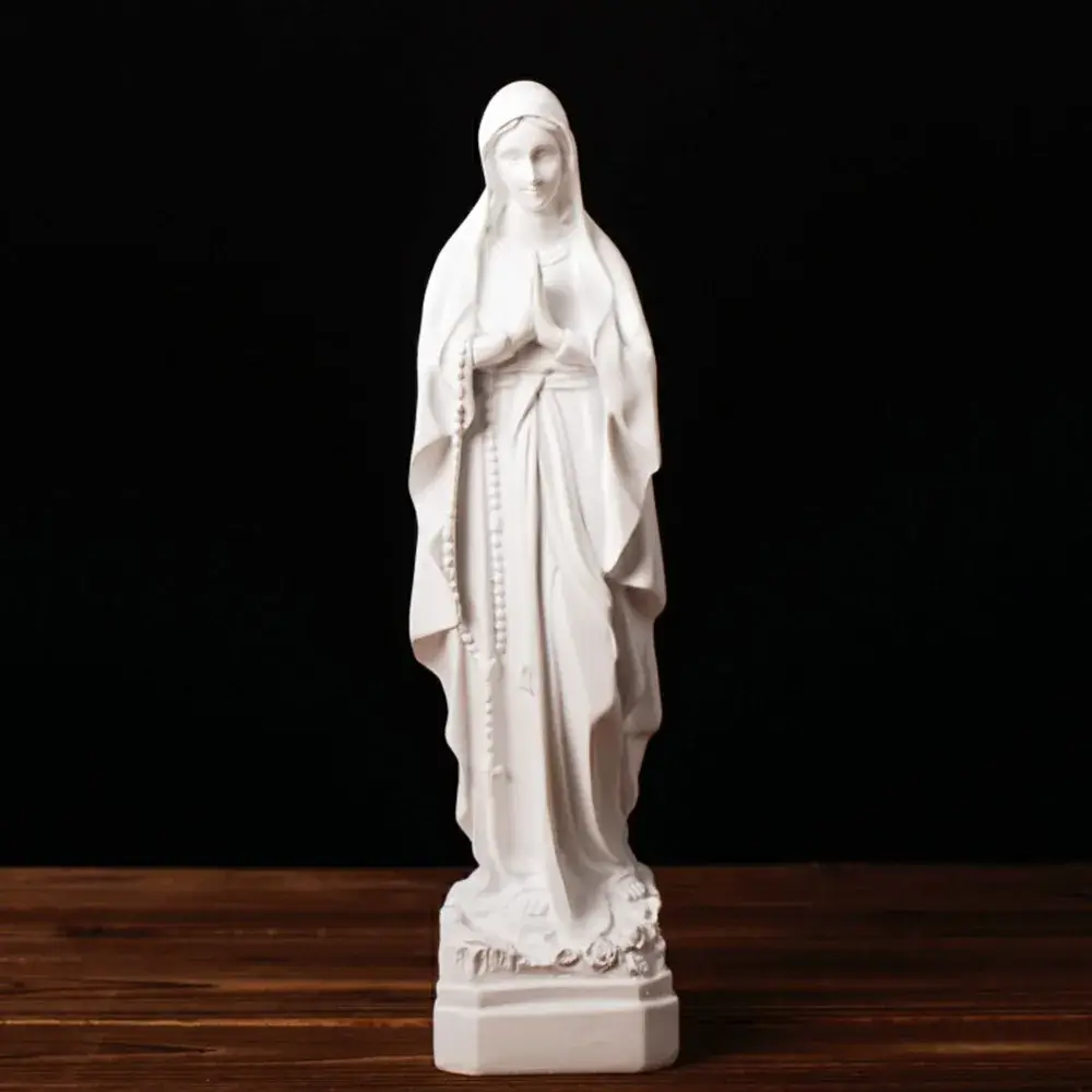 White Resin Virgin Mary Statues - Image 6