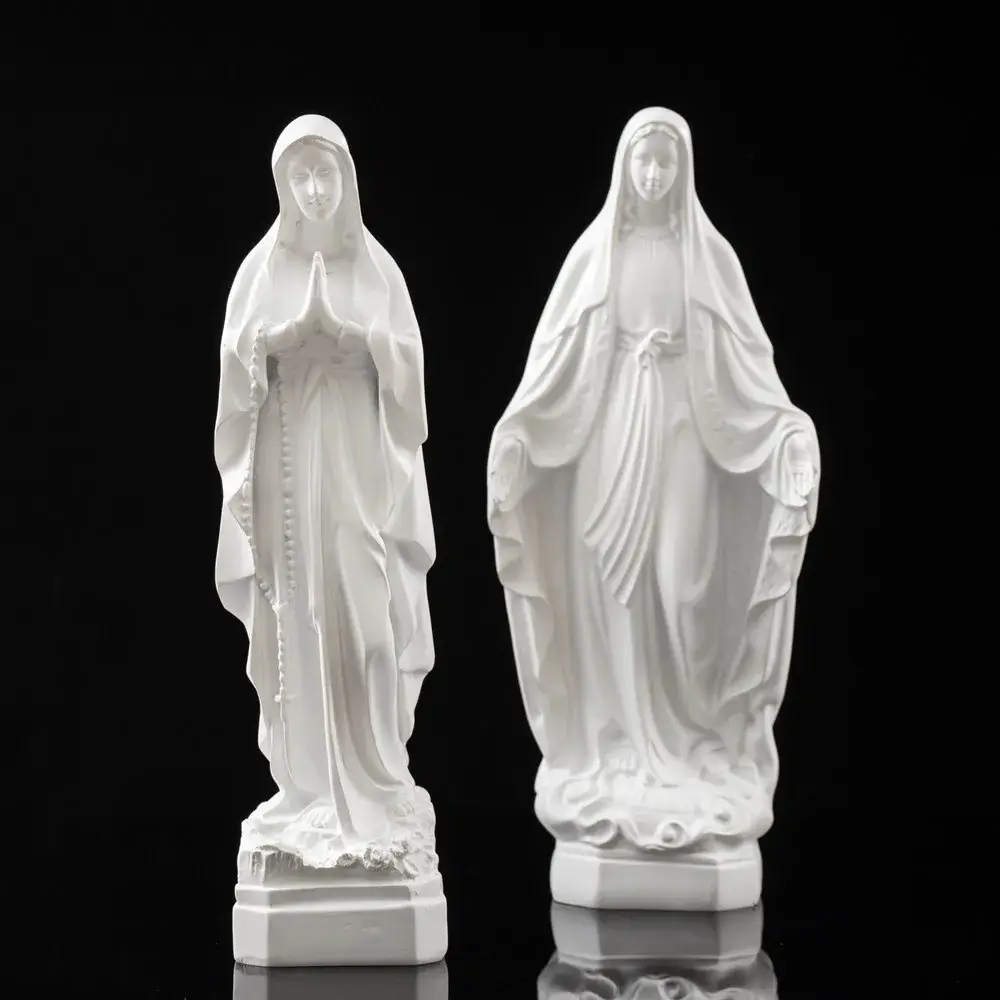White Resin Virgin Mary Statues - MaryShop.com
