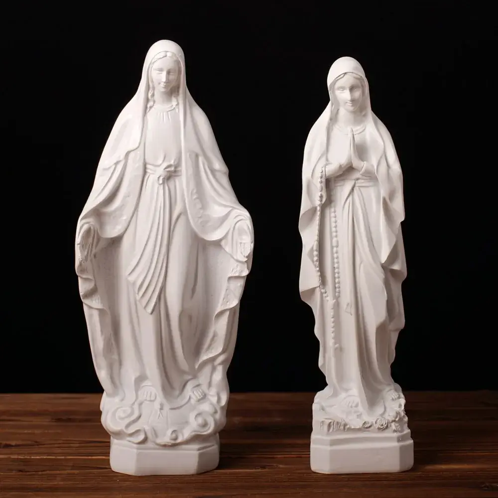 White Resin Virgin Mary Statues - MaryShop.com